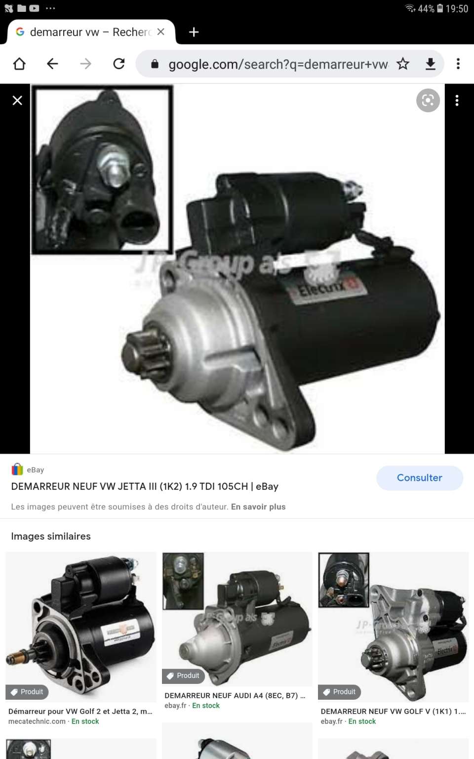 Demarreur VW 1.9 TDI